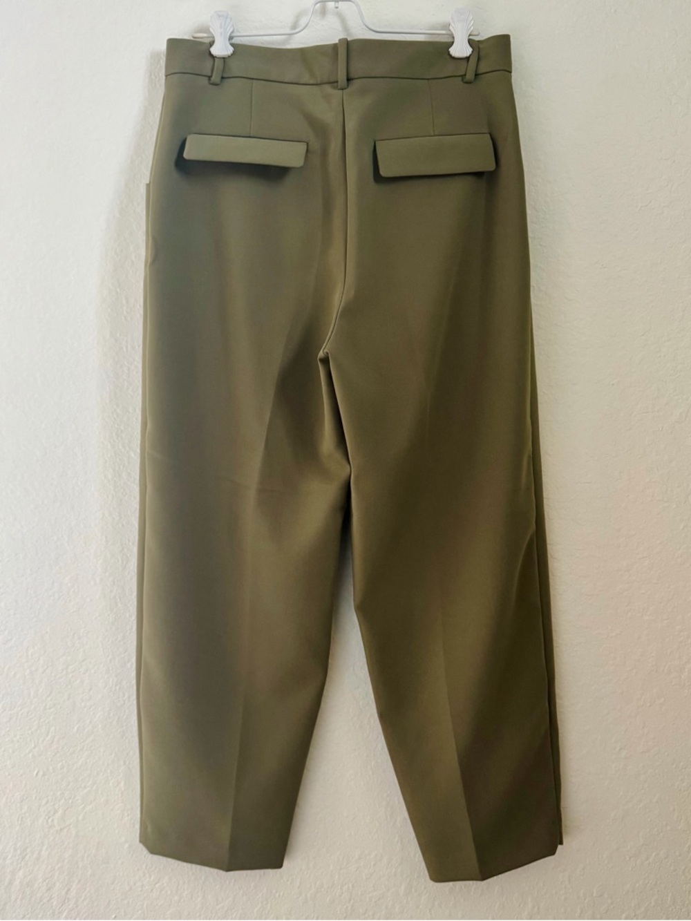 ZARA Women’s Olive Green Pleated Pants size Medium - Picture 3 of 5
